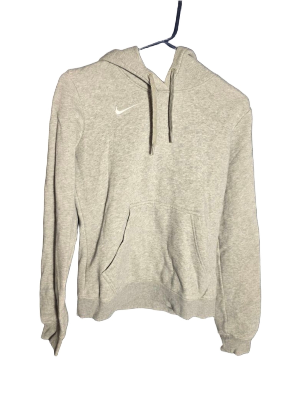 Women's Nike Gray Hoodie Sweatshirt with White Swoosh, Size S Athletic